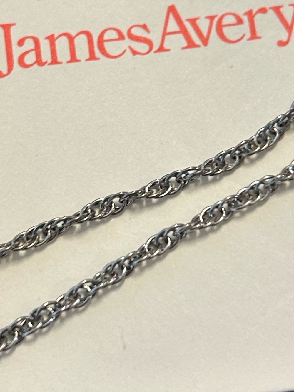 James Avery⭐️NWT⭐️Sterling Silver Medium Rope 20” Chain Necklace Lobster Clasp - Picture 2 of 7